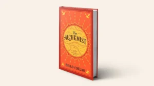 The Alchemist by Paulo Coelho inspirational novel cover about dreams and self-discovery.